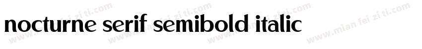 nocturne serif semibold italic字体转换